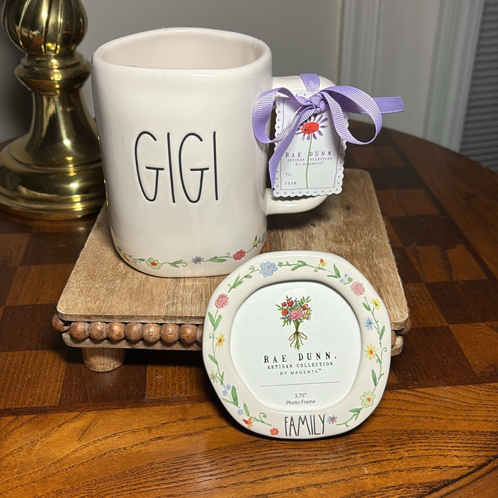 Rae Dunn Gigi coffee/ tea mug with small picture frame